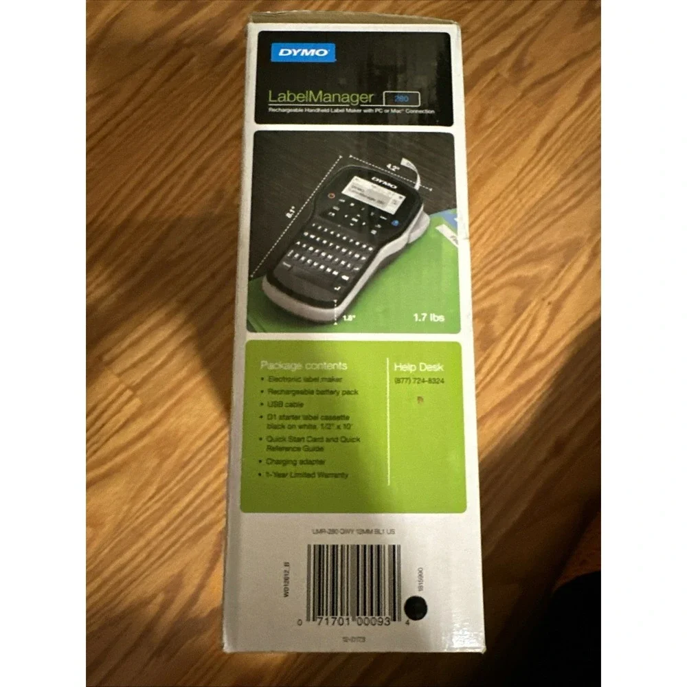 Dymo LabelManager 280 Hand-Held Label Maker with Charging Cable